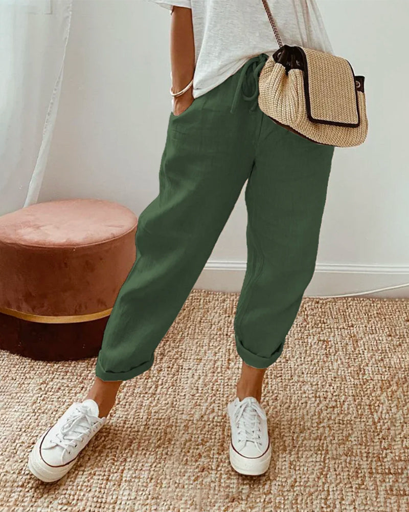 Sienna | Ultra-Light Linen Pants for Women