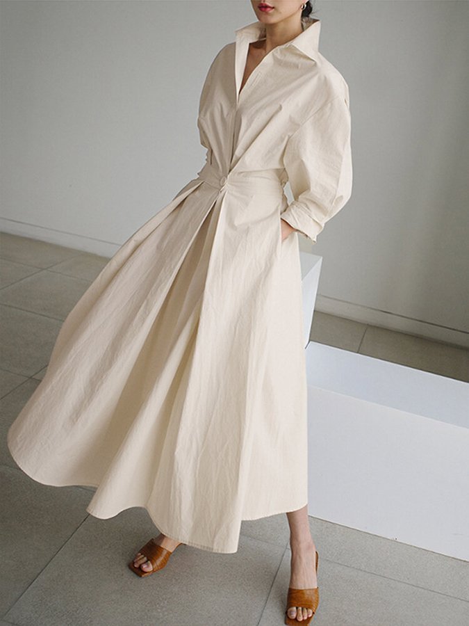 Lily | Elegant Button-Up Shirt Dress for Women
