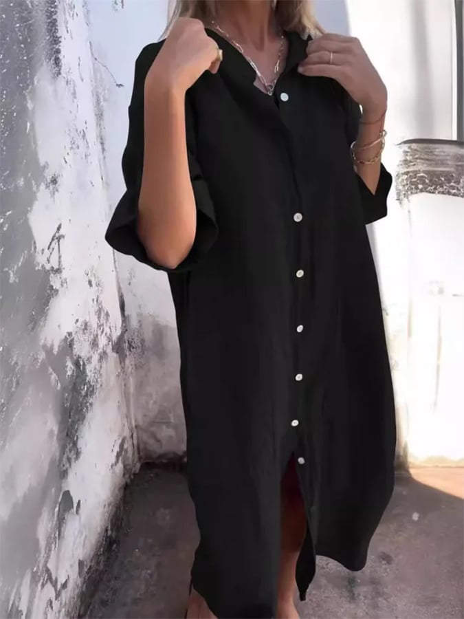 Ruby | Breezy Dress with Button Details