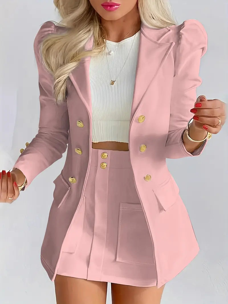 Chloe | Two-Piece Blazer Skirt Set