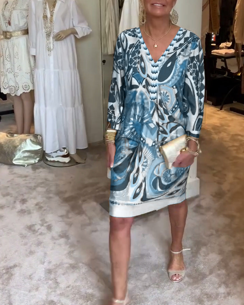 Matilda | Vibrant Patterned Dress with Bright Design