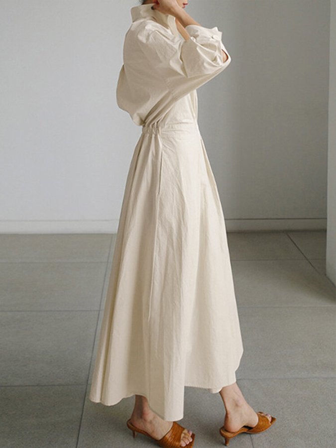 Lily | Elegant Button-Up Shirt Dress for Women