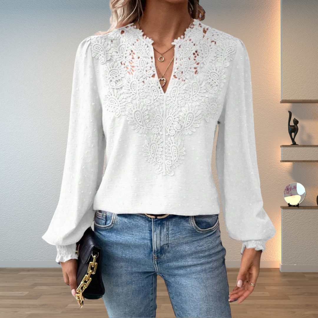 Chelsea | Elegant Lace Detail Blouse