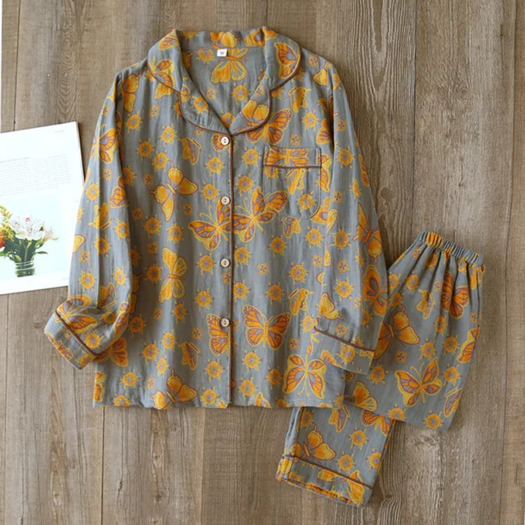Women's Floral Pajama Set - Elegant Sleepwear