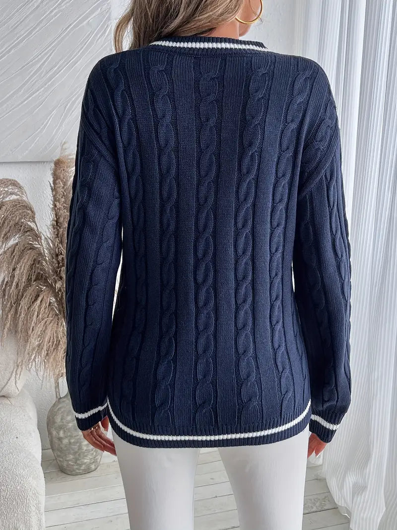 Autumn V-Neck Cozy Sweater
