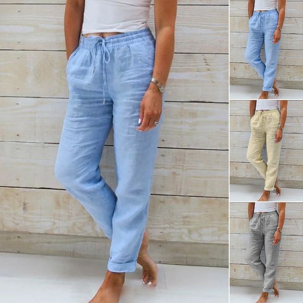 Chloe | Stretchy Linen Pants for Women