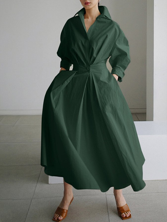 Lily | Elegant Button-Up Shirt Dress for Women