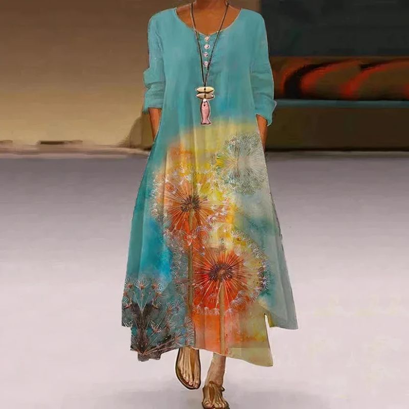 Neve | Women's Summer Double-Layered Long Sleeve Dress
