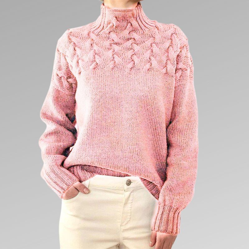 Premium High Neck Knit Sweater