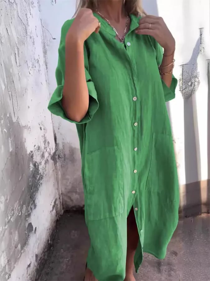 Ruby | Breezy Dress with Button Details