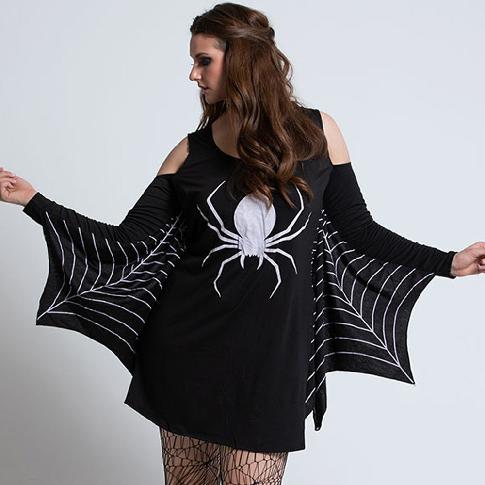 Spider Print Halloween Costume Dress | Mini