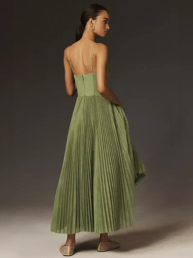 Gracie | Elegant Midi Dress with Ruched Bodice