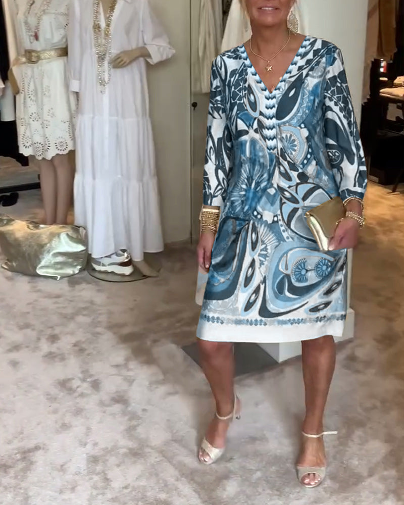 Matilda | Vibrant Patterned Dress with Bright Design