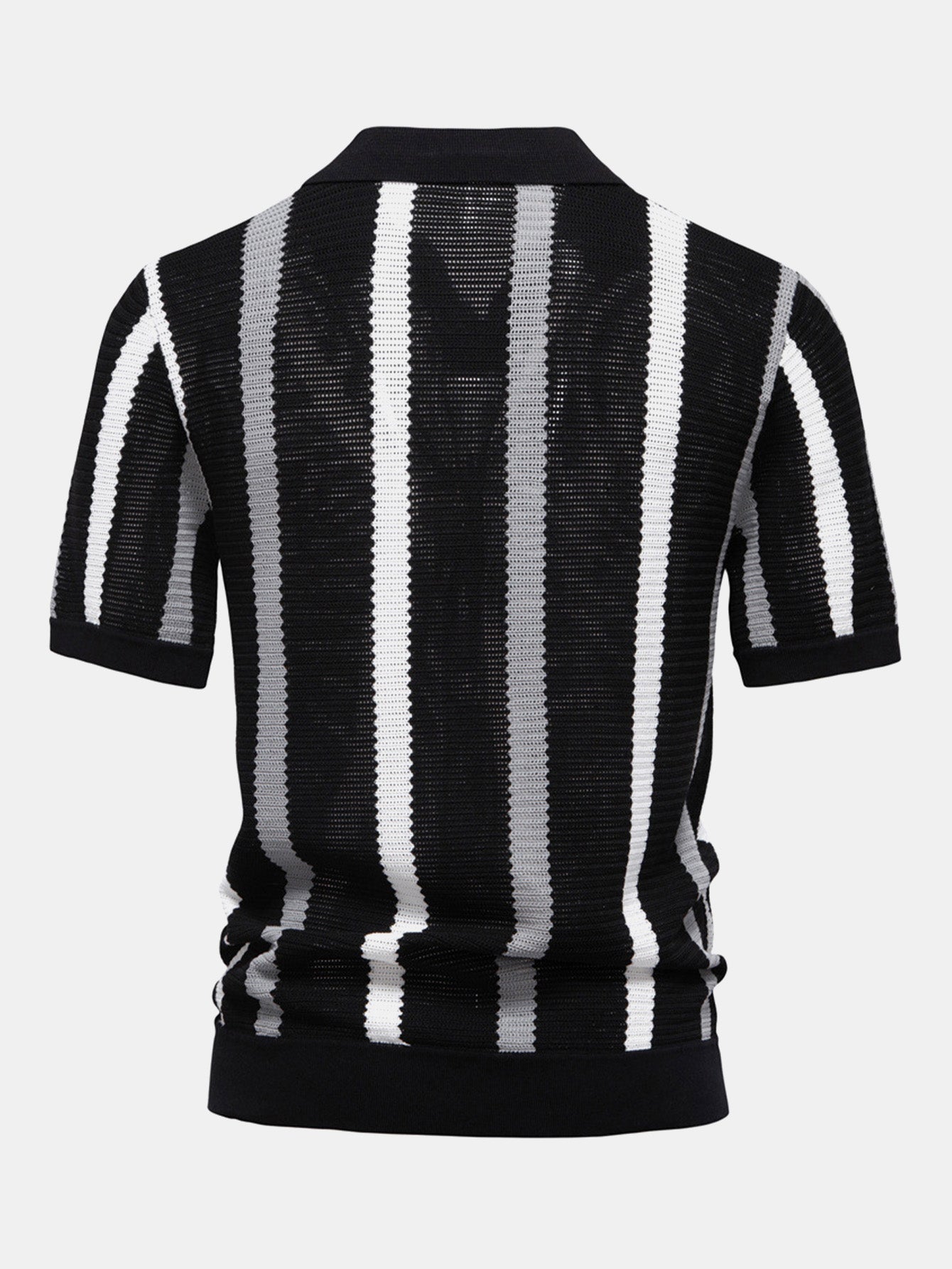 Lucas | Men's Stripe Knit Polo Shirt