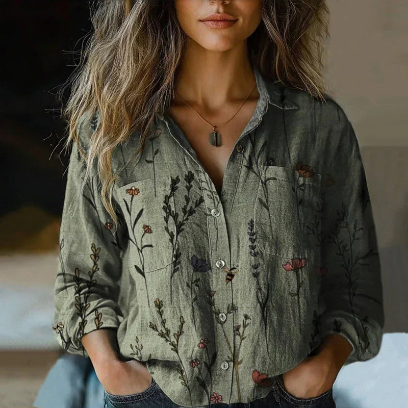 Sophie - Printed Vintage Blouse