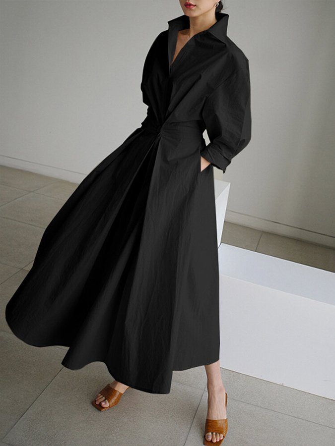 Lily | Elegant Button-Up Shirt Dress for Women