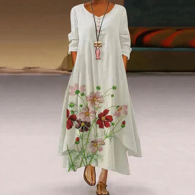 Neve | Women's Summer Double-Layered Long Sleeve Dress