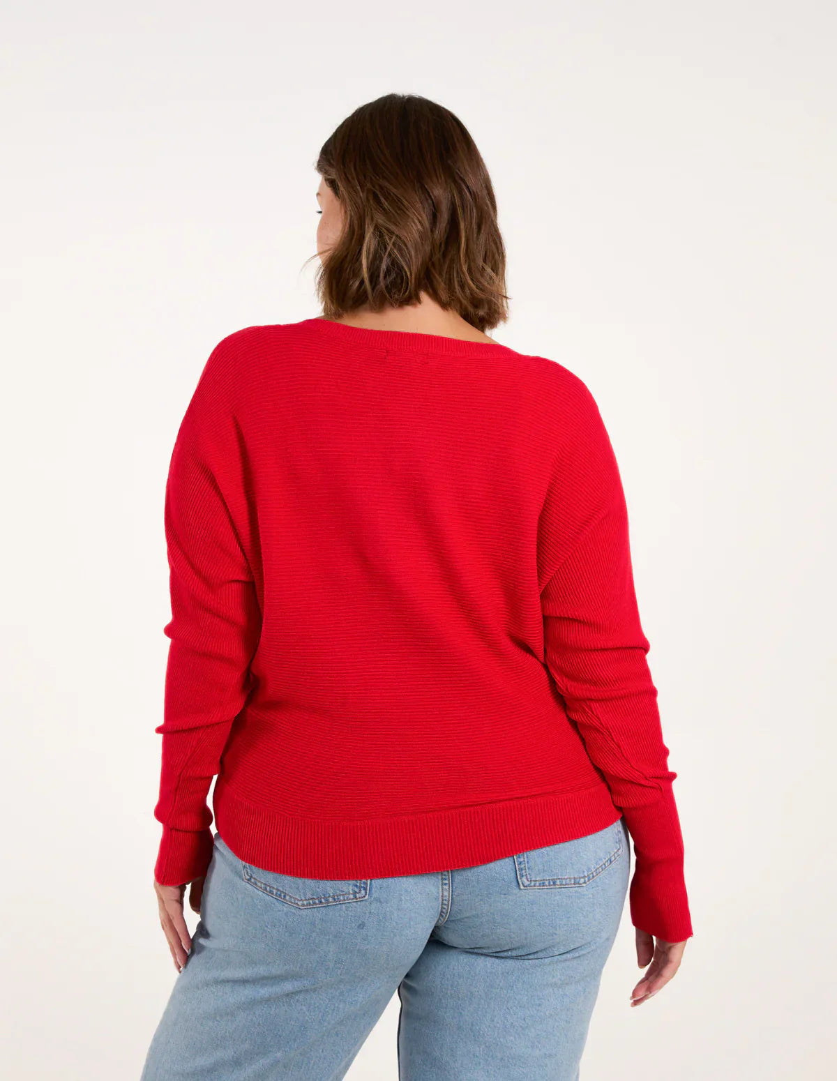Women's Red Hooded Casual Sweater