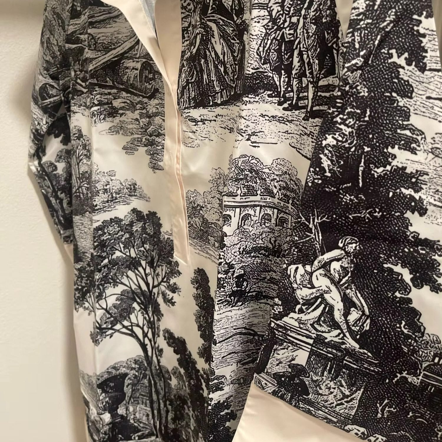 Chloe | Vintage Toile Print Mini Tunic Dress