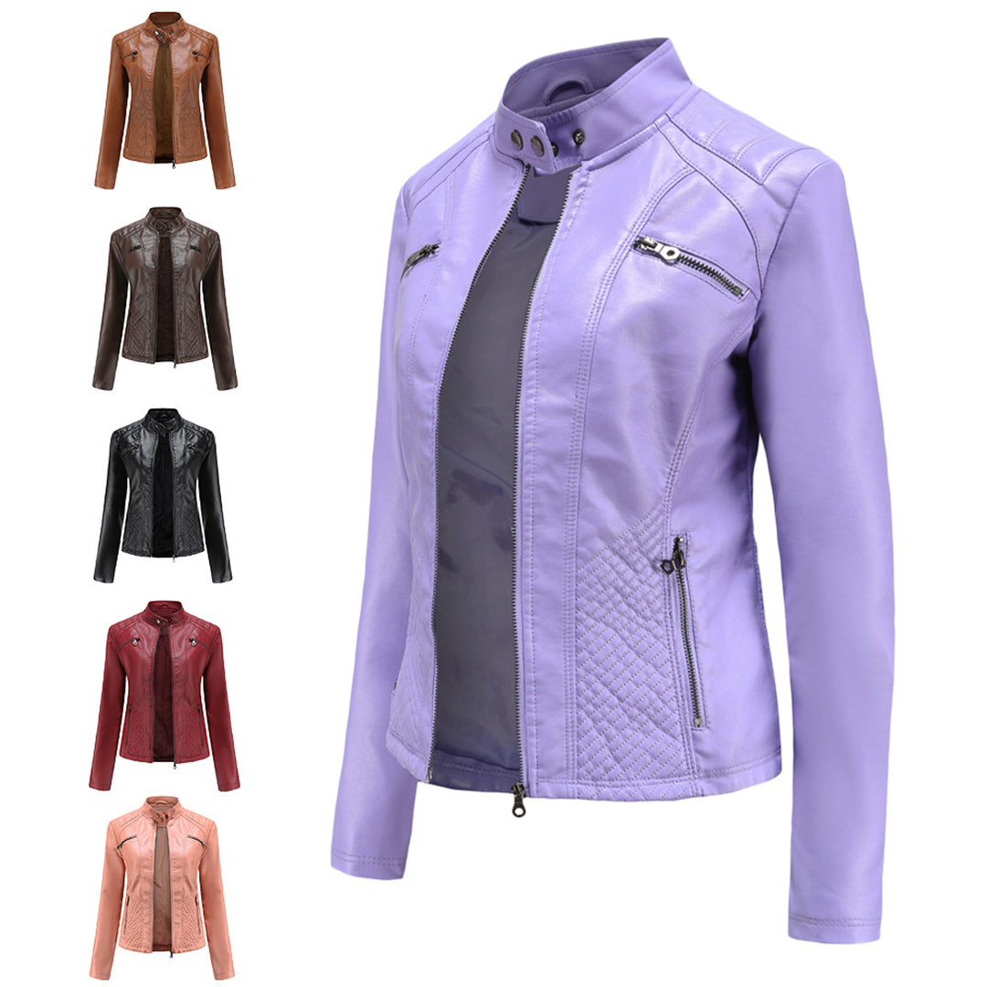 Women's Stylish Leather Jacket – Classic, Chic & Versatile