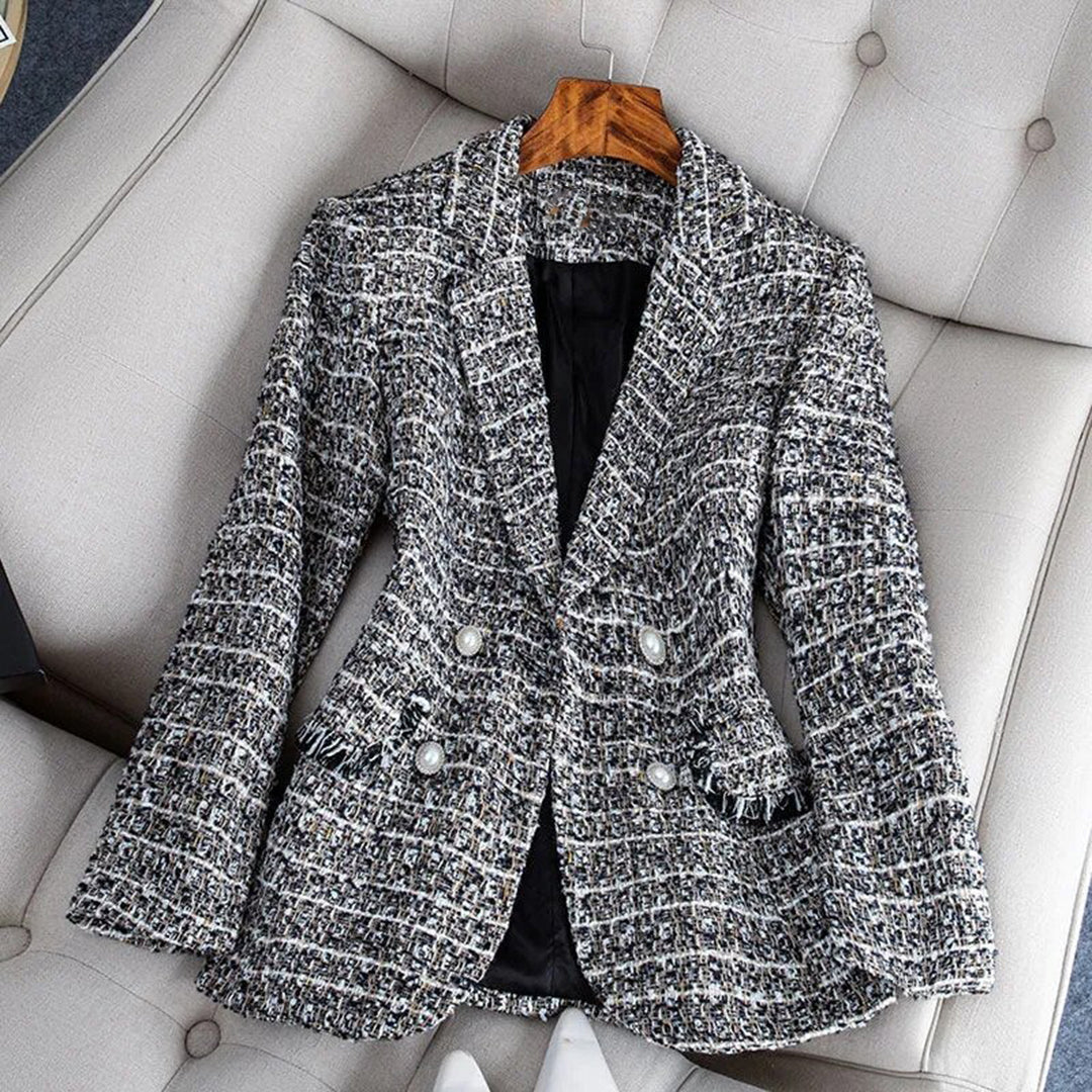 Tailored Checkered Blazer Jacket