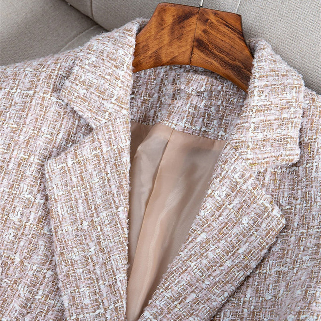 Tailored Checkered Blazer Jacket