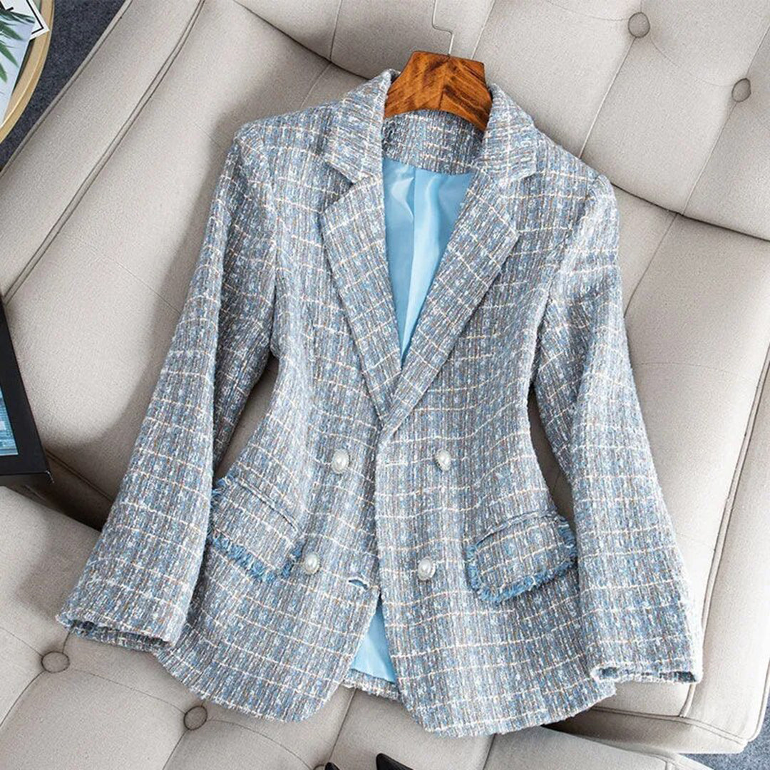 Tailored Checkered Blazer Jacket