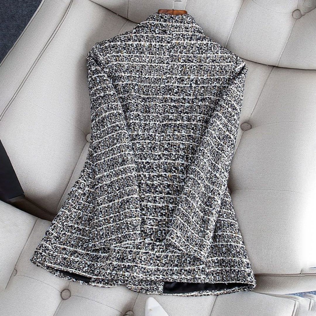 Tailored Checkered Blazer Jacket