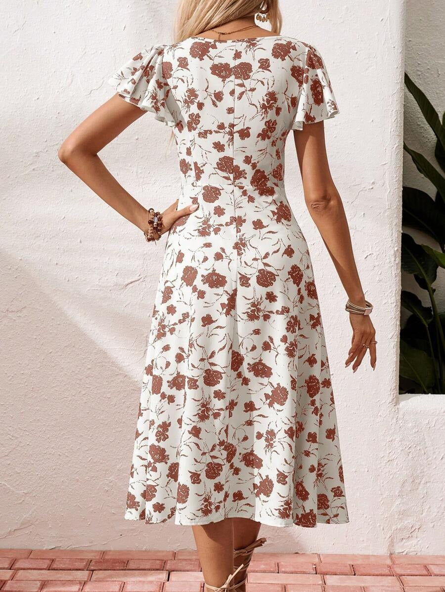 Aria | Floral Ruffle Summer Dress for Women