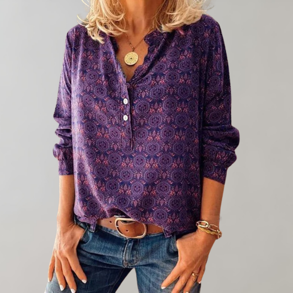 AMANDA | Classic vintage women's blouse