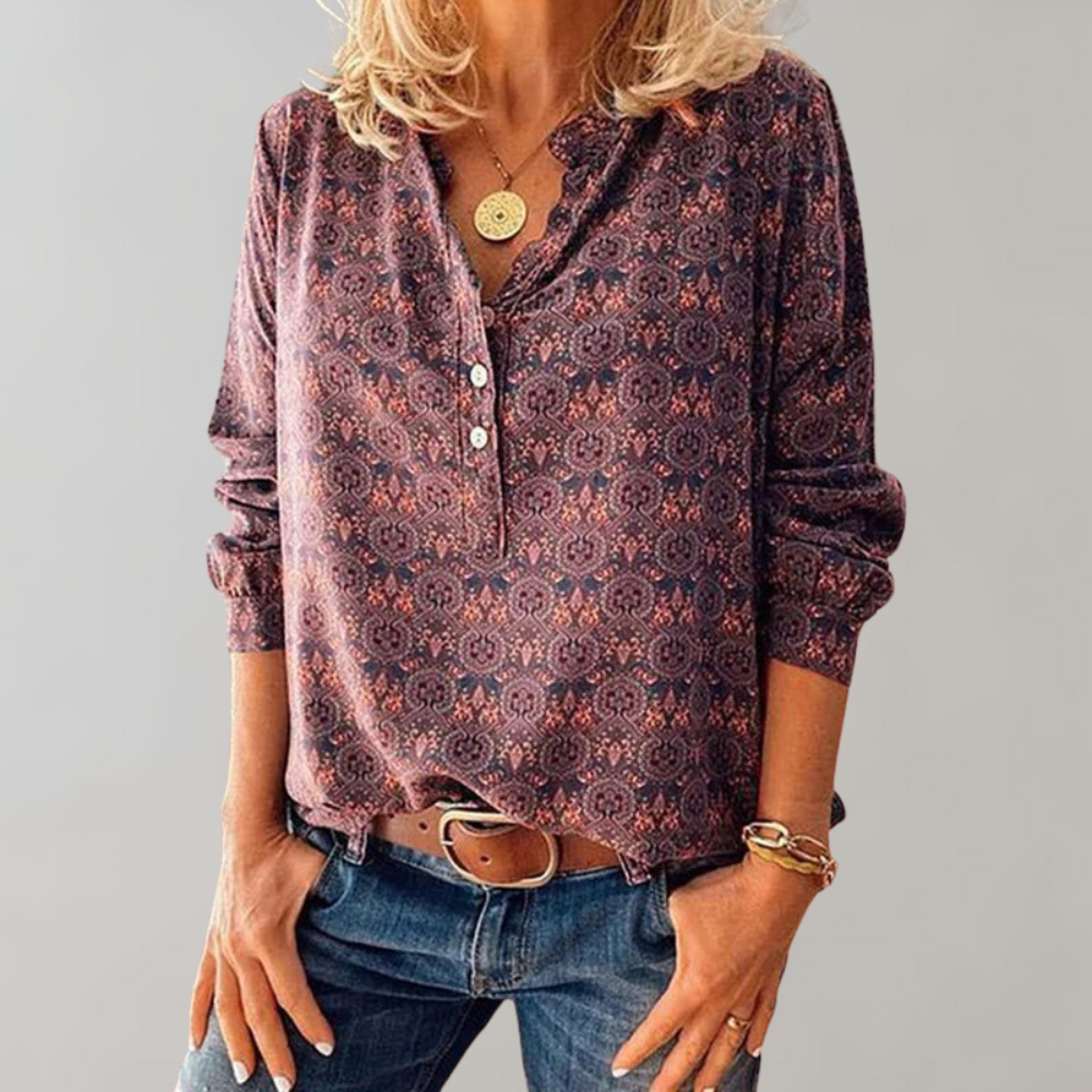 AMANDA | Classic vintage women's blouse