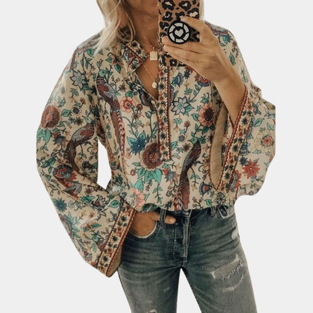 Floral Pattern Women's Blouse