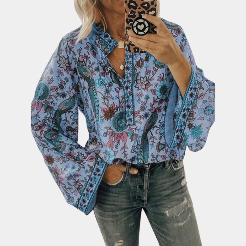 Floral Pattern Women's Blouse