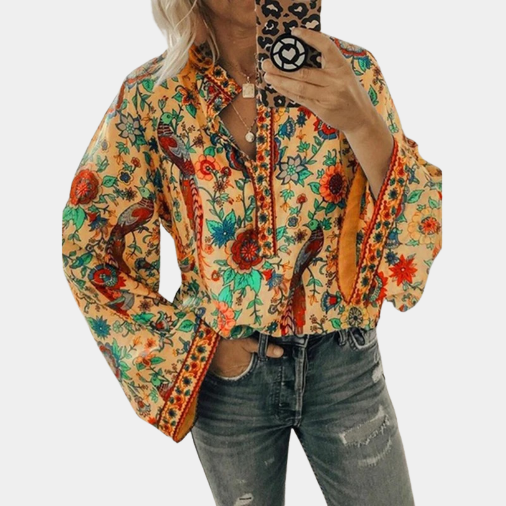 Floral Pattern Women's Blouse