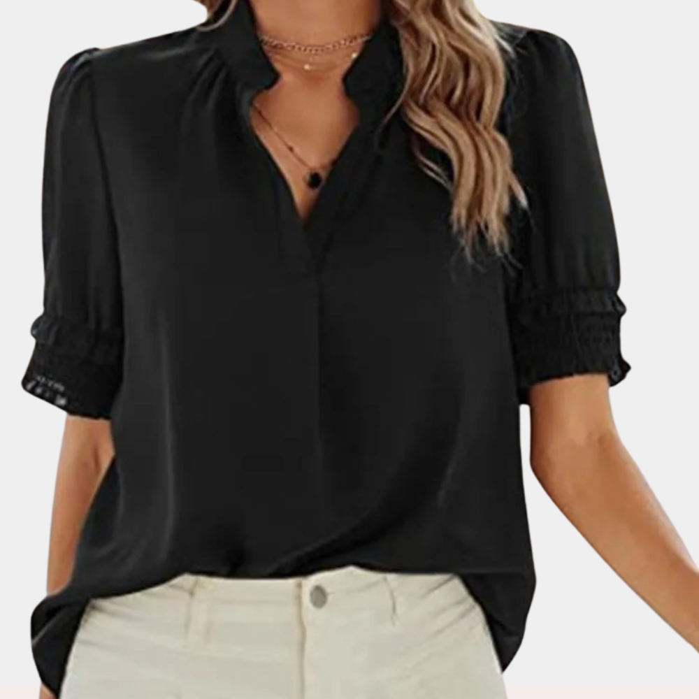 DAISY | Basic v-neck blouse