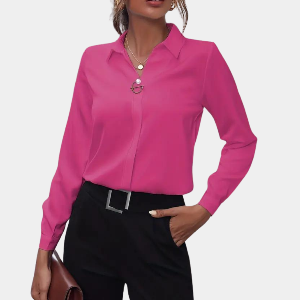 ENYA | Refined solid color blouse