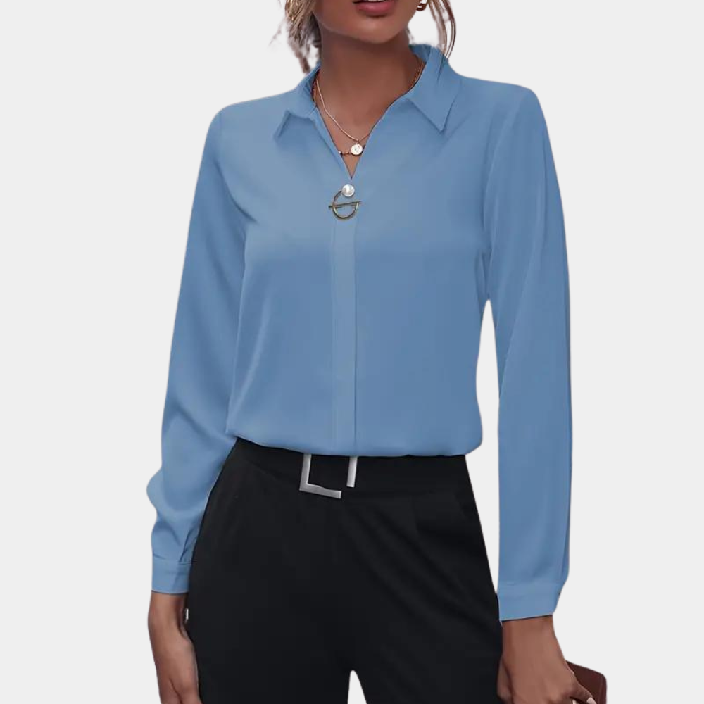 ENYA | Refined solid color blouse