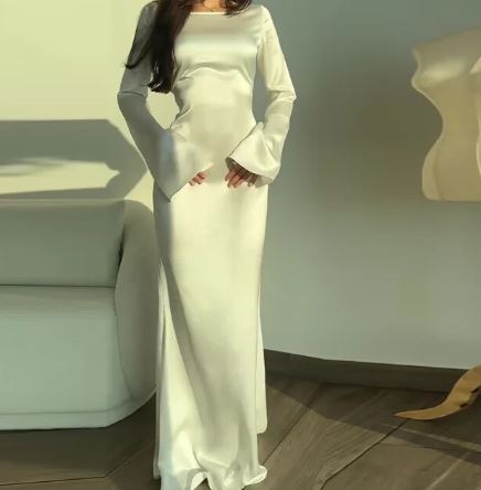 Women’s Elegant Round Neck Maxi Dress for Occasions