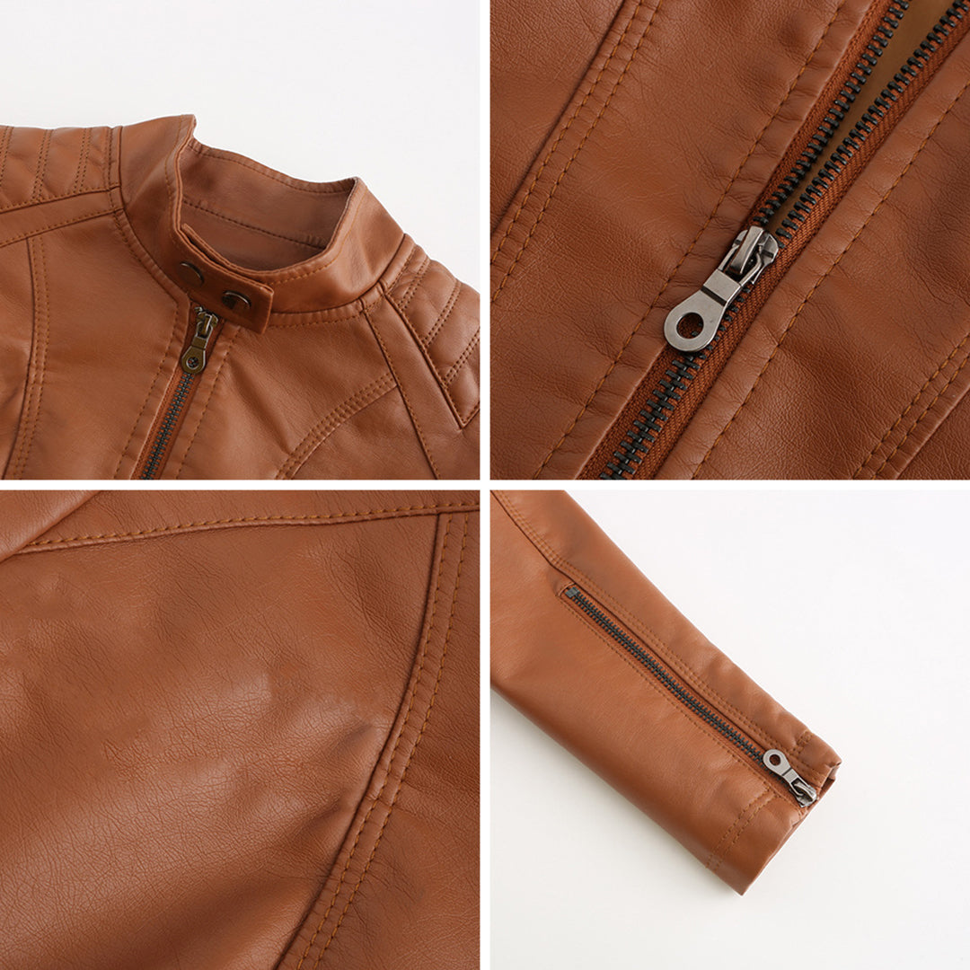 Women's Stylish Leather Jacket – Classic, Chic & Versatile
