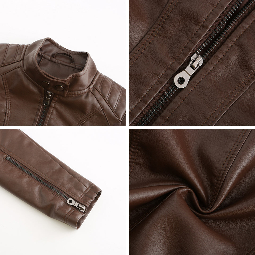 Women's Stylish Leather Jacket – Classic, Chic & Versatile
