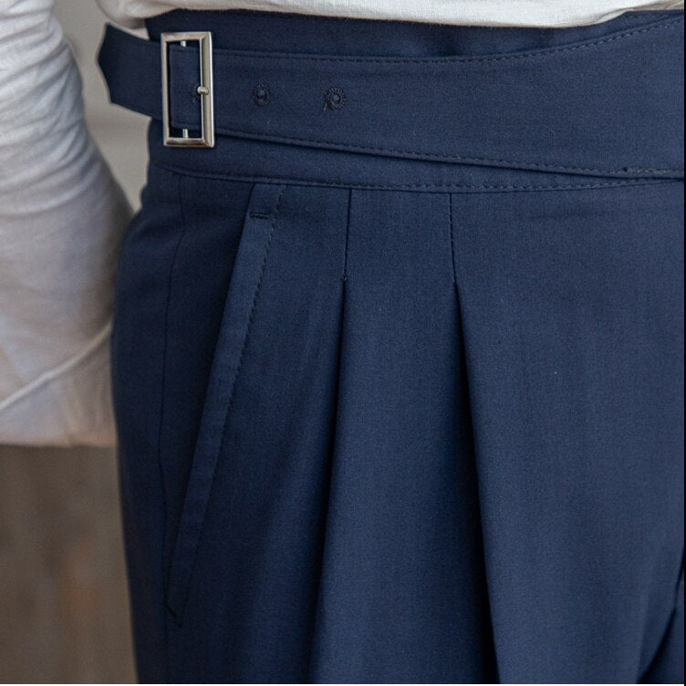 Henrik | Buckle Waist Formal Trousers