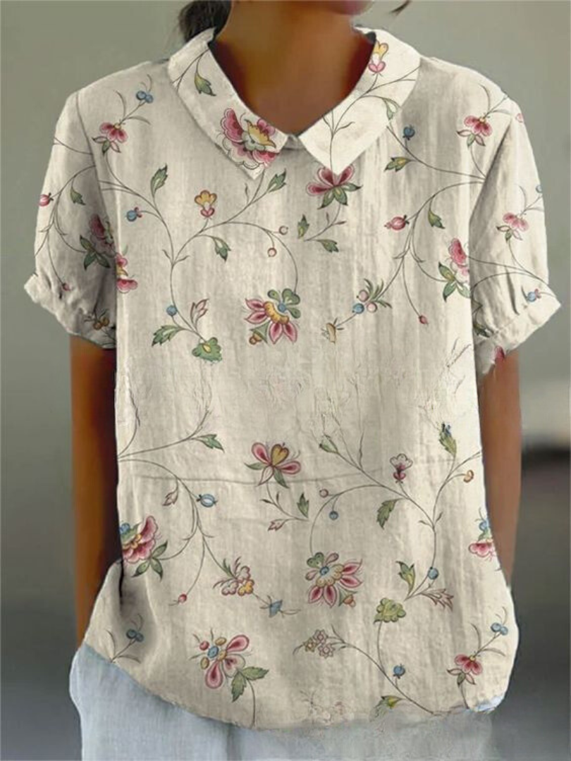 Poppy | Women's Vintage Floral Blouse for Casual Wear