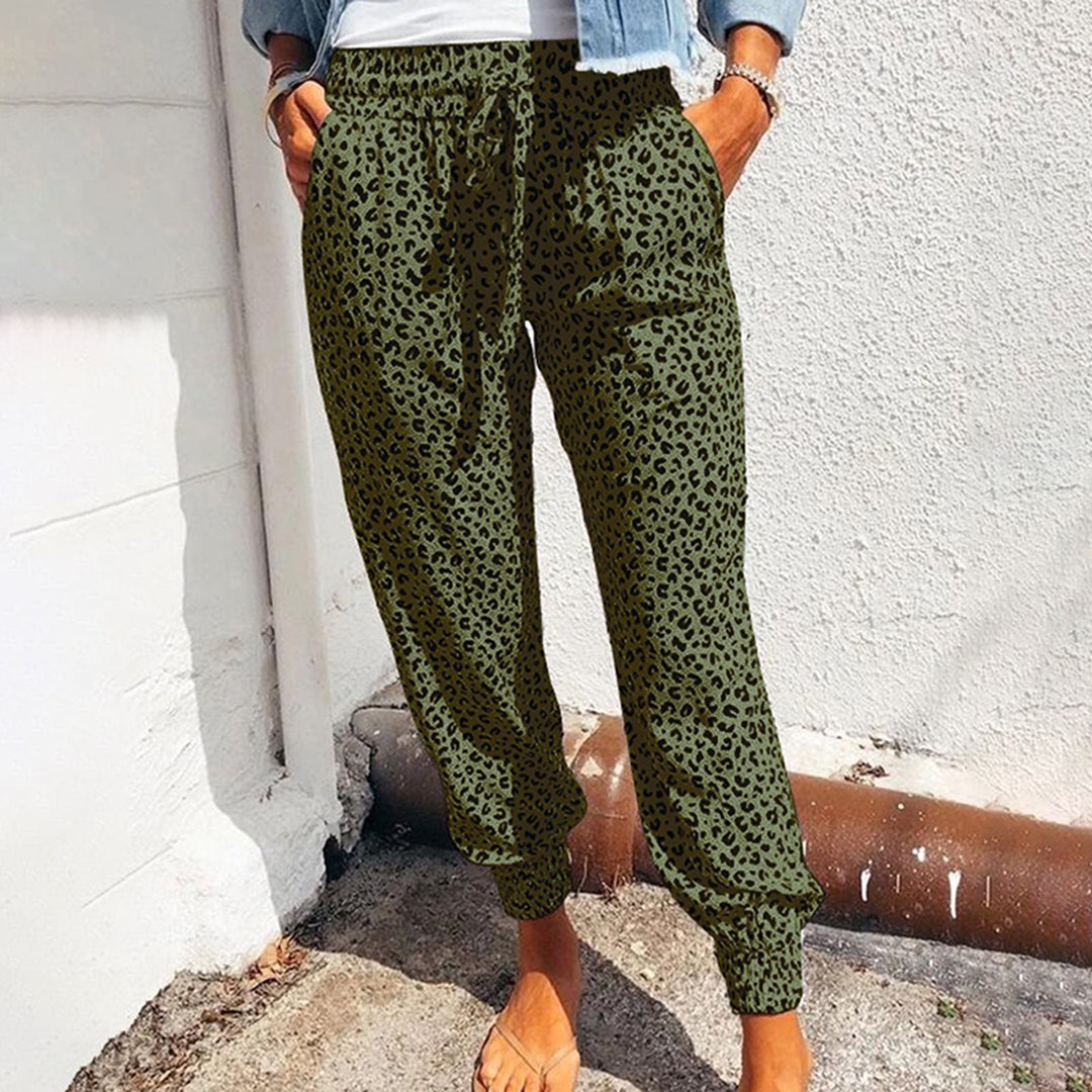 Wild Leopard Print Trousers