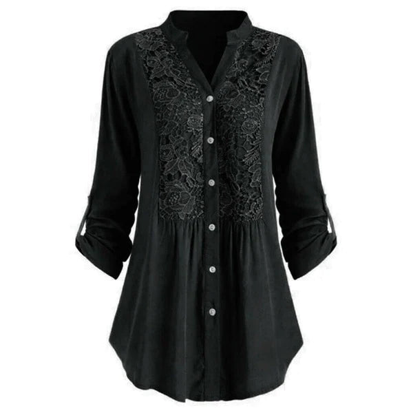CASEY | Extended blouse with puff sleeves