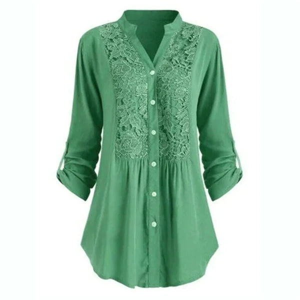 CASEY | Extended blouse with puff sleeves