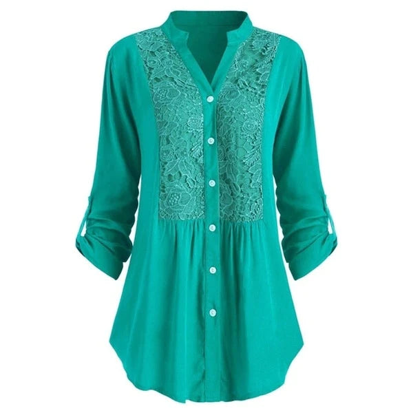 CASEY | Extended blouse with puff sleeves