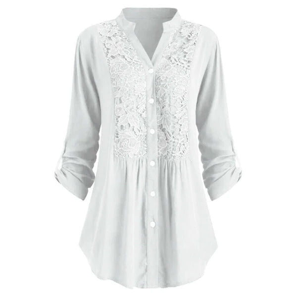 CASEY | Extended blouse with puff sleeves