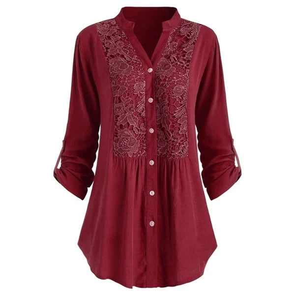 CASEY | Extended blouse with puff sleeves
