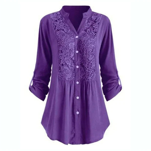 CASEY | Extended blouse with puff sleeves