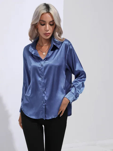 Luna | Loose Satin Sleeve Blouse